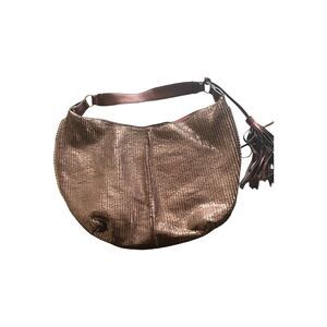 Vintage Y2K Copper Metallic Slouchy Hobo Crescent Shoulder/Crossbody Bag